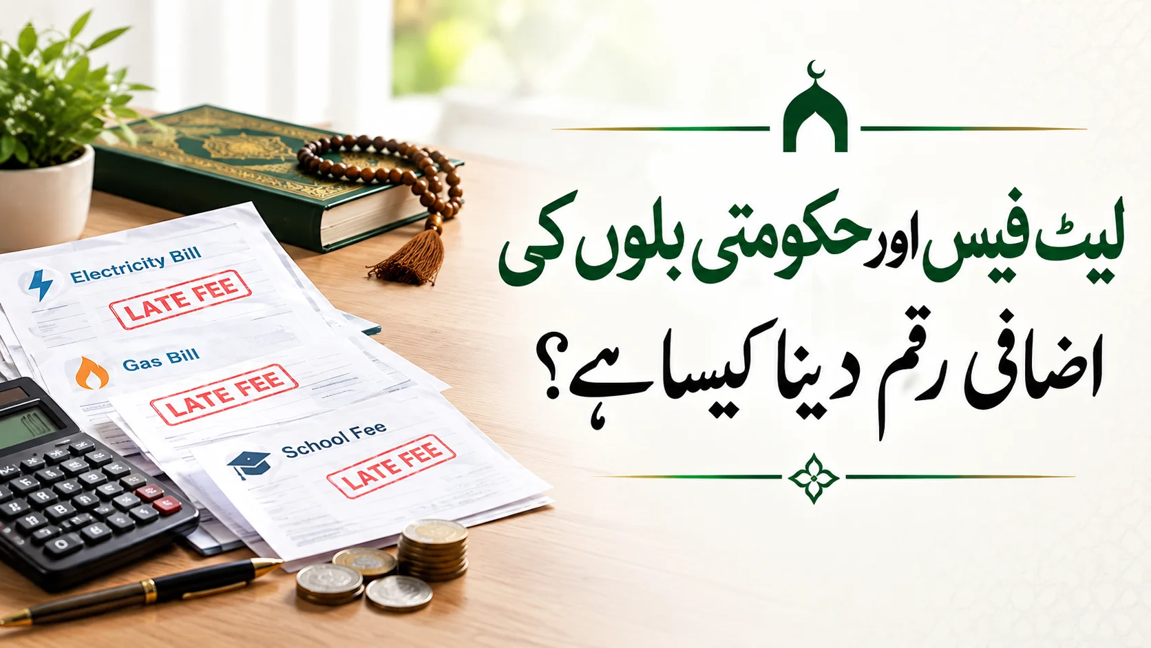لیٹ فیس اور حکومتی بلوں کی اضافی رقم سود ہے یا جرمانہ؟
